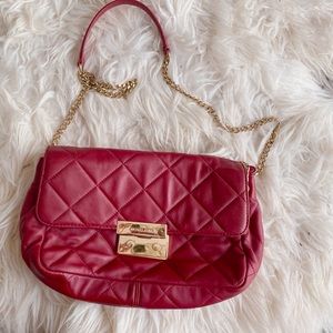 Michael Kors Red Flap quilted crossbody